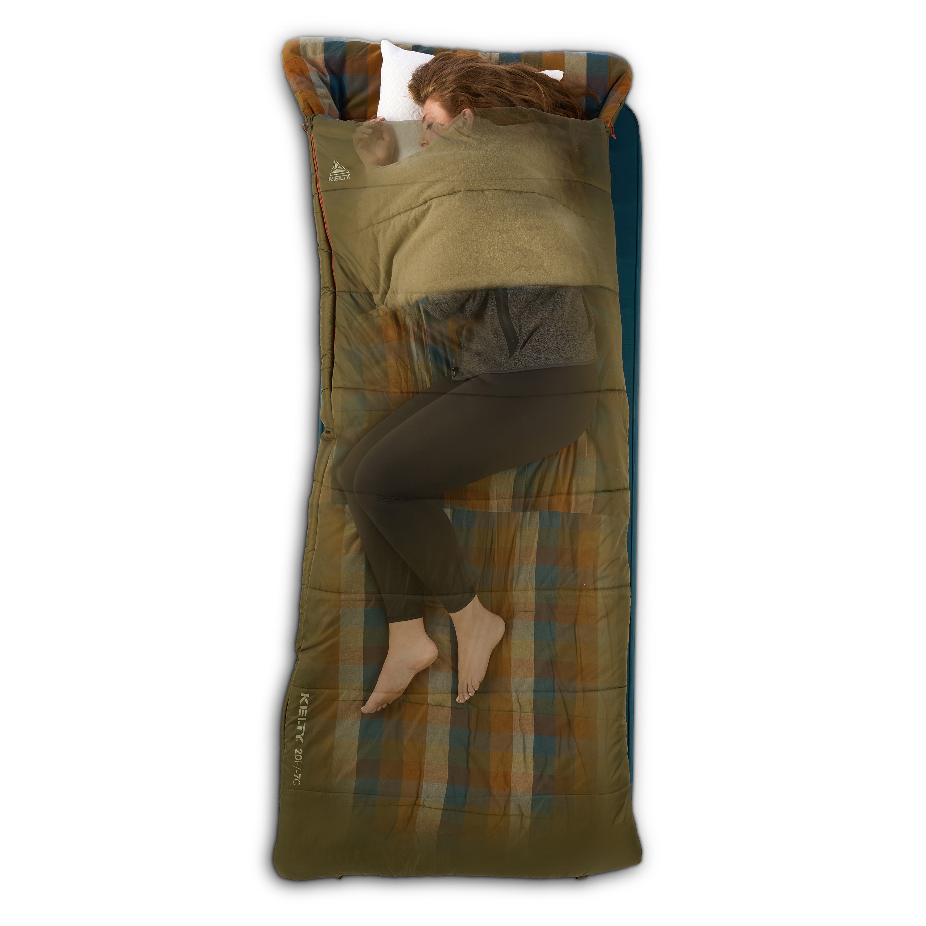 KELTY WAYBACK 20 DEG BURNT OLIVE (ORGANIC FLANNEL & CIRROLOFT ECO)