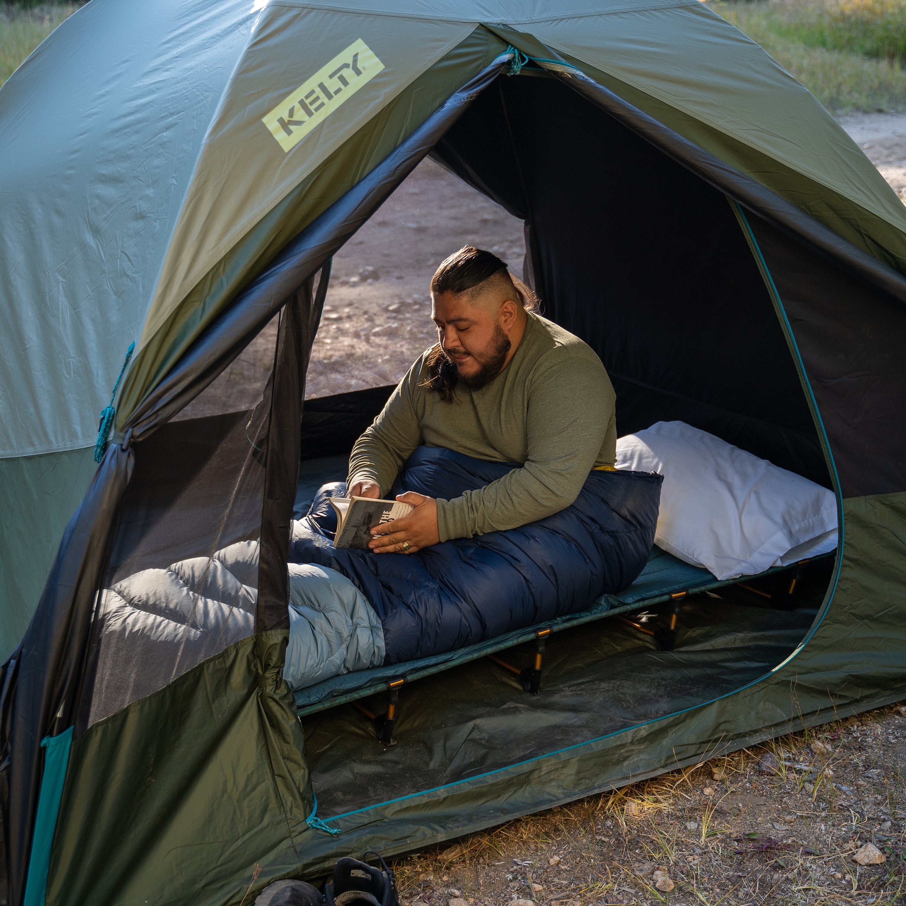 Kelty Lowdown Camp Cot Bed in Fern