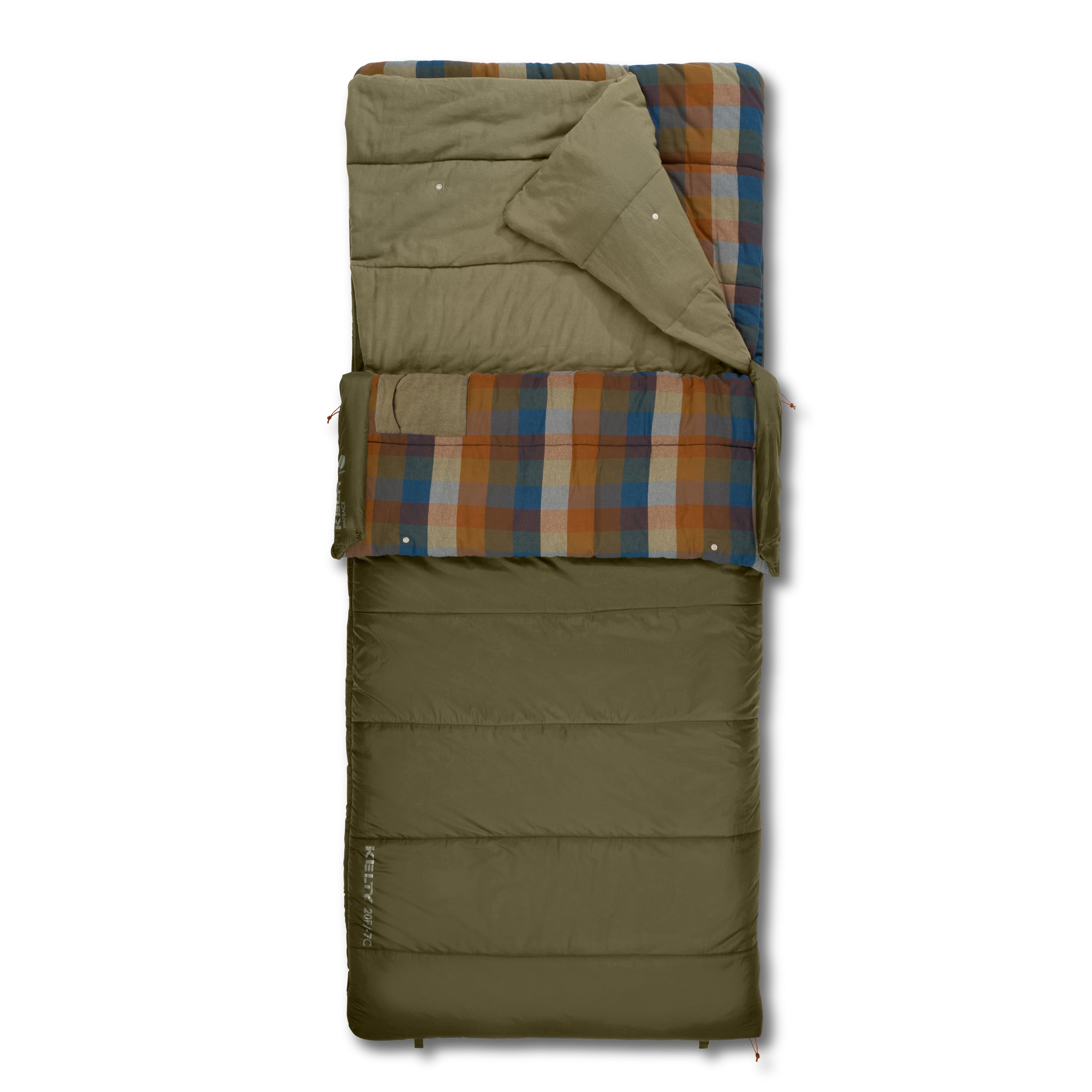KELTY WAYBACK 20 DEG BURNT OLIVE (ORGANIC FLANNEL & CIRROLOFT ECO)