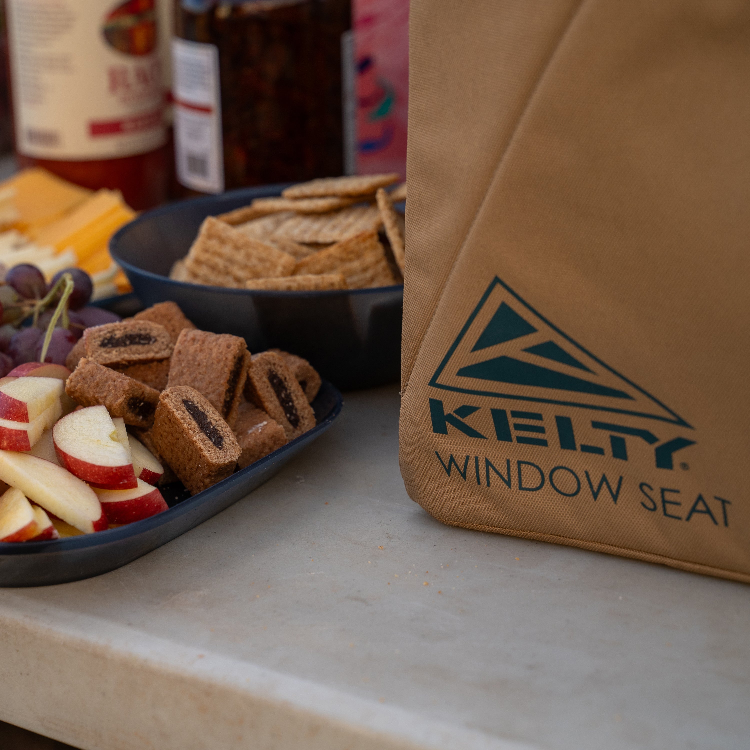 Kelty Window Seat Camp Storage Cube in Dull Gold/Deep Teal