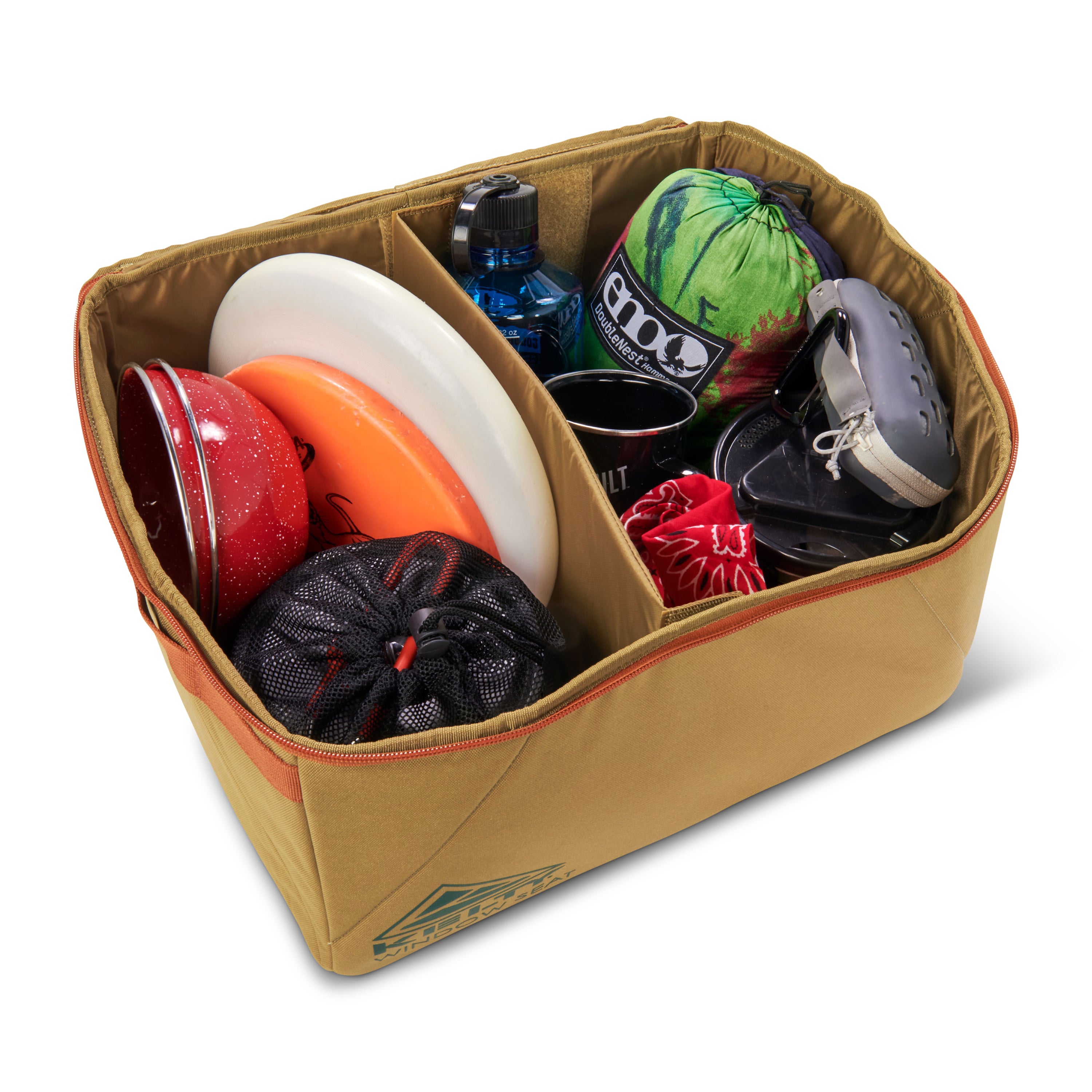 Kelty Window Seat Camp Storage Cube in Dull Gold/Deep Teal