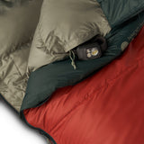 Kelty Cosmic Down 0°F (-18°C) 550-Fill Sleeping Bag - Regular - Tandoori Spice/Green Gables