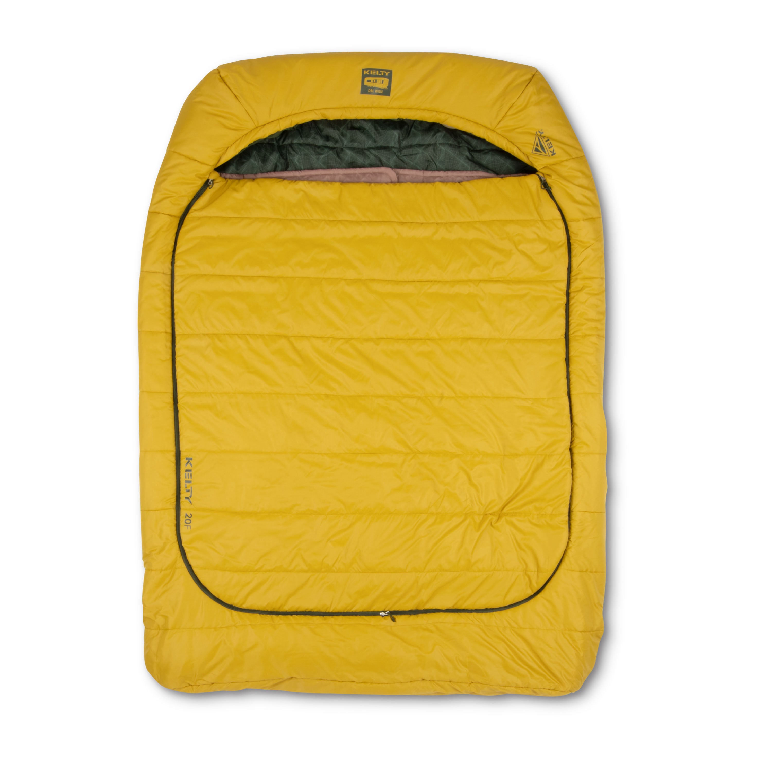 Kelty Tru Comfort Doublewide 20F Sleeping Bag in Olive Oil / Gamescape