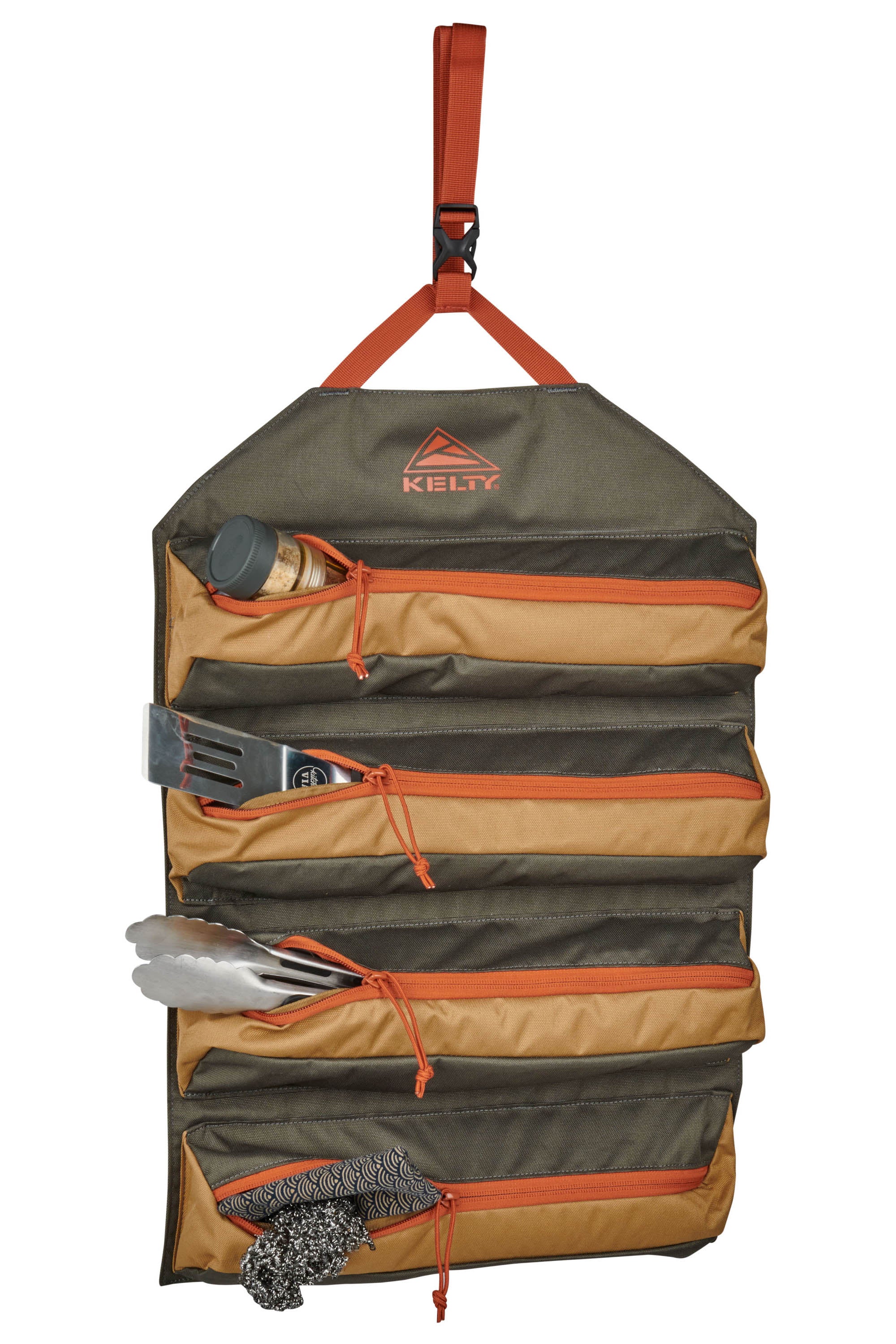 Kelty Chef Roll Camp Utensil Organiser in Beluga/Dull Gold