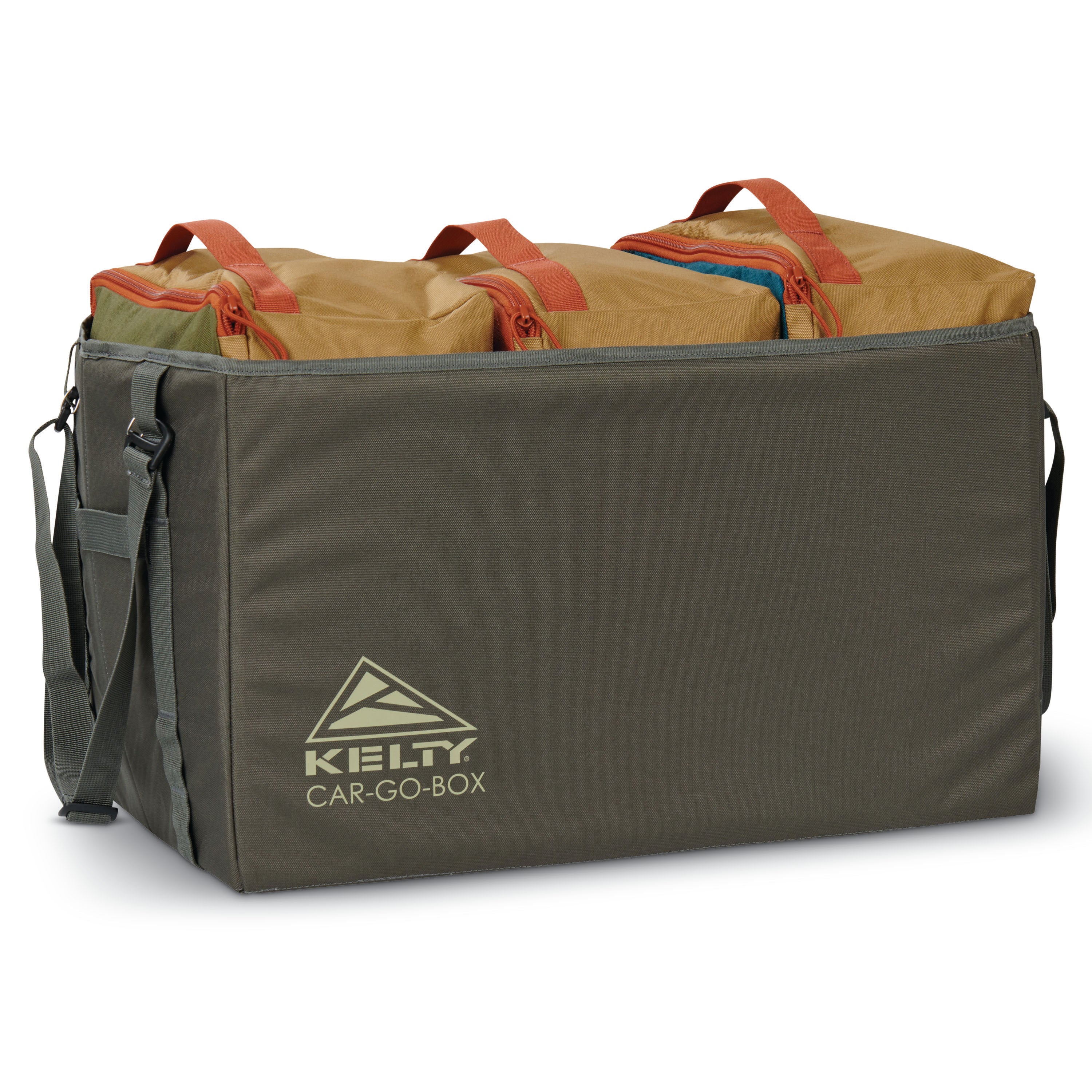 Kelty Car Go Box Camp Storage Organiser in Beluga/Dull Gold